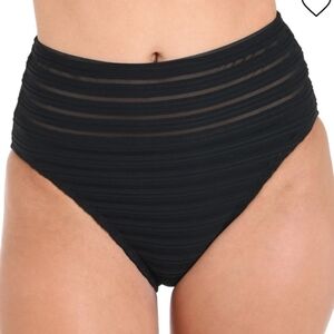 La Blanca Black Ruched Bikini Bottom